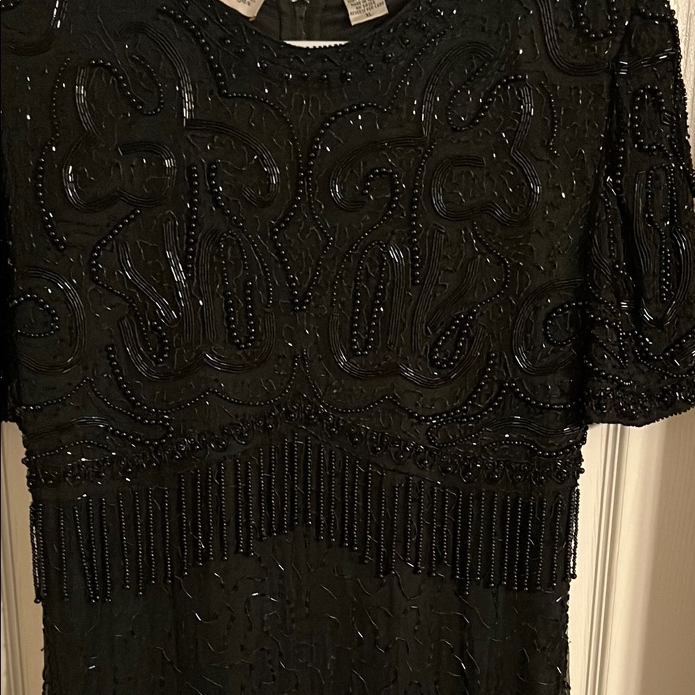 Laurence Kazar Black Sheath Maxi Dress - Picture 5 of 10